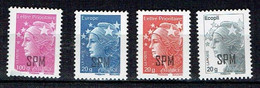 SPM	2012	**			Y&T	1026 à 1029 - Unused Stamps