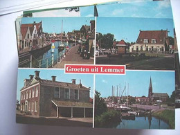 Nederland Holland Pays Bas Lemmer Met Mooi 4-Luik Met Oude Gebouwen - Lemmer