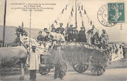 CPA 02 CREZANCY SOUVENIR CAVALCADE 1910 AU PROFIT DES SINISTRES CHAR DES INONDES (cpa Rare - Sonstige & Ohne Zuordnung