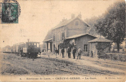 CPA 02 ENVIRONS DE LAON CRECY SUR SERRE LA GARE - Other & Unclassified