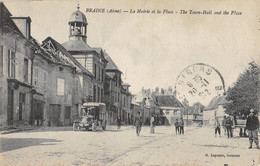 CPA 02 BRAINE MAIRIE ET PLACE - Other & Unclassified