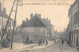 CPA 02 OULCHY LE CHATEAU GRANDE RUE ET RUE DES FOSSES - Other & Unclassified