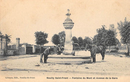 CPA 02 NEUILLY SAINT FRONT FONTAINE DU MONT ET AVENUE DE LA GARE - Sonstige & Ohne Zuordnung