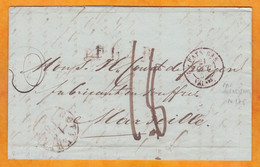 1850 - Folded Letter In French From Rotterdam To Marseille, France - Entry At Valenciennes - Tax 18 - White & Blue Soaps - Poststempel