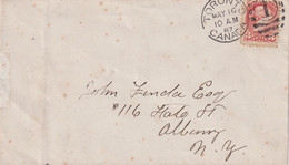 CANADA 1887 LETTRE DE TORONTO - Lettres & Documents