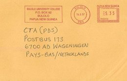 Papua New Guinea 2007 Bulolo Meter Pitney Bowes-GB “6300” University College EMA Cover - Papouasie-Nouvelle-Guinée