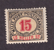 Bosnia And Herzegovina - Porto Stamp 15 Hellera, Mixed Perforation 12 ½ : 13, MH - Bosnia And Herzegovina