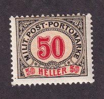 Bosnia And Herzegovina - Porto Stamp 50 Hellera, Mixed Perforation 12 ½ : 13, MH - Bosnia Erzegovina