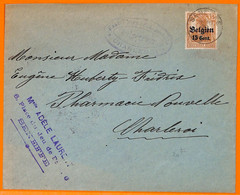 99026 - German BELGIUM - POSTAL HISTORY -   COVER  1917 - OC26/37 Staging Zone