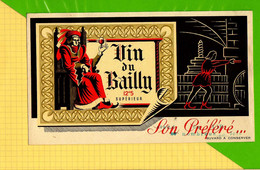 BUVARD & Blotting Paper : Vin Du BAILLY   Recto Verso - Liquor & Beer