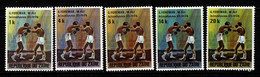 Zaïre 1974 OBP/COB 843/47**, Mi 495/99**, MNH Boksmatch / Match De Boxe Foreman - Mohammed Ali - 1971-79: Ungebraucht