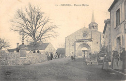 CPA 03 FLEURIEL PLACE DE L'EGLISE - Sonstige & Ohne Zuordnung