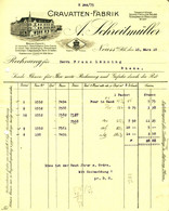 Neuss Neuß 1910 A4 Deko Rechnung " Cravattenfabrik A Schreitmüller Krawatten " Dokument - Textile & Clothing