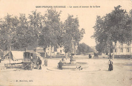 CPA 03 SAINT POURCAIN SUR SIOULE LE COURS ET AVENUE DE LA GARE - Other & Unclassified