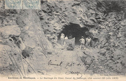 CPA 03 ENV.MONTLUCON LE BARRAGE DU CHER CANAL DE VIDANGE COTE AMONT 1906 - Moulins
