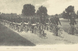 CARTES D'AUTREFOIS GUERRES ET MILITAIRES CHAMPAGNE  LE VELOCIPEDE MILITAIRE - Champagne - Ardenne