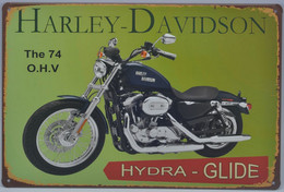 USA Metal (tin) Plate 'Harley Davidson Hydra Glide' Retro Style 30x20cm - NEW ! - Plaques En Tôle (après 1960)