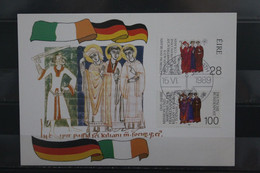 Deutschland 1989;Frankenapostel:Kilian,Kolonat,Totnan,MiNr 1424 Mit Irland-Marke Auf MC - Cartoline Maximum