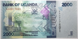 Ouganda - 2000 Shillings - 2010 - PICK 50a - NEUF - Ouganda