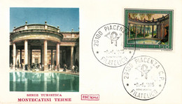 Italia 1975 FDC ROMA Propaganda Turistica Montecatini Terme Annullo Di Piacenza - Thermalisme