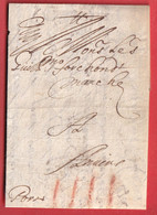 LETTRE DE VALENCIENNES NORD 1655 POUR ANVERS BELGIQUE TAXE ESPAGNOLE 4 AU CRAYON ROUGE - ....-1700: Précurseurs