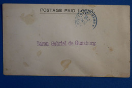 T25 CHINA BELLE LETTRE VERY RARE 1936 SHANGHAI CHINE BARON GABRIEL DE GUNZBURG  + AFFRANCHISSEMENT BLEU  INTERESSANT - Ohne Zuordnung