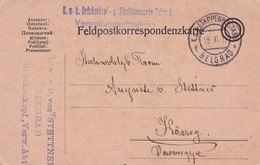 Feldpostkarte V. Walter Von Stettner - K.u.k. Brückenkopf- Und Stadtkommando Belgrad Verwaltungsabteilung - 1917 (56467) - Covers & Documents