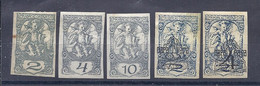 210039437  YUGOSLAVIA.  YVERT  TPJ  Nº  5/6/8/13/14  */MH - Newspaper Stamps