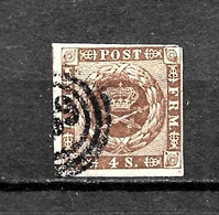 LOTE 2205  ///  DINAMARCA 1858  YVERT Nº: 8         ¡¡¡ OFERTA - LIQUIDATION - JE LIQUIDE !!! - Used Stamps