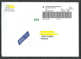 NETHERLANDS Niederlande 2021 Registered Cover To Estonia - Briefe U. Dokumente