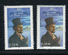 Variété - N° 3592, 1 Bleu + 1 Violet - Neufs ** - V 840 - Unused Stamps