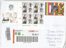 HOLANDA CC CERTIFICADA FLORES FLOWER CORTE JUSTICIA LA HAYA LAW TULIP - Storia Postale