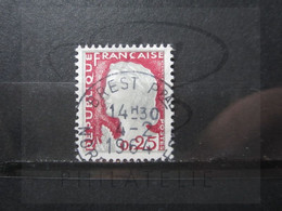 VEND BEAU TIMBRE DE FRANCE N° 1263 , OBLITERATION " BREST " !!! - 1960 Marianne Of Decaris