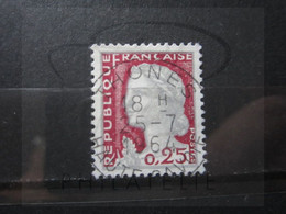 VEND BEAU TIMBRE DE FRANCE N° 1263 , OBLITERATION " THONES " !!! (b) - 1960 Marianne (Decaris)