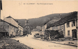 88-ALLARMONT- RUE PRINCIPALE ET L'EGLISE - Altri & Non Classificati