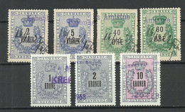 DENMARK Dänemark  Lot Stempelmarken Documentary Stamps Tax Revenue O - Fiscale Zegels