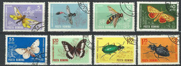 ROUMANIE Papillons, Butterflies, Mariposas. Yvert N°1968/75 Used, Oblitéré - Vlinders
