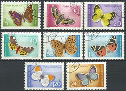 ROUMANIE Papillons, Butterflies, Mariposas. Yvert N° 2468/75 Used, Oblitéré - Schmetterlinge