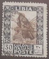 ITALIA COLONIE LIBIA 1921 PITTORICA  CENT. 30 - Libia