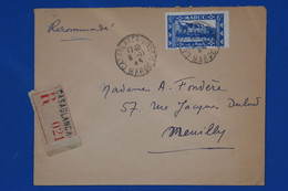 T26 MAROC BELLE LETTRE  1949 CASABLANCA POUR NEUILLY FRANCE + AFFRANCHISSEMENT INTERESSANT - Lettres & Documents