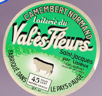 ÉTIQUETTE DE FROMAGE - CAMEMBERT VAL-ES-FLEURS - Cheese