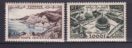 TUNISIE - 1953 - POSTE AERIENNE - YVERT N°A18/19 * MLH - COTE = 100 EUR. - Neufs