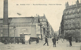 PARIS - Les Rues De Saint Pétersbourg ,place De L'Europe. - Arrondissement: 08