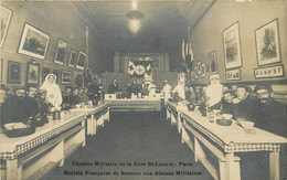 PARIS -  Gare Saint Lazare, Cantine Militaire, Société Française De Secours Aux Blessés Militaires. - Arrondissement: 08