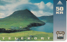 TARJETA DE LAS FEROE DE 50 KR DE UN PAISAJE - Islas Faroe