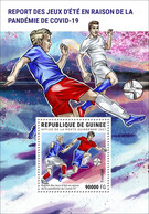 GUINEE GUINEA 2021 SOUVENIR SHEET -  OLYMPIC GAMES POSTPONEMENT DUE TO COVID-19 PANDEMIC CORONAVIRIS FOOTBALL SOCCER MNH - Summer 2020: Tokyo