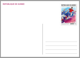 GUINEE GUINEA 2021 STATIONERY CARD - OLYMPIC GAMES POSTPONEMENT COVID-19 PANDEMIC CORONAVIRIS FOOTBALL SOCCER - Sommer 2020: Tokio