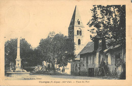 CPA 05 CHROGES PLACE DE L'EGLISE - Sonstige & Ohne Zuordnung