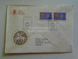 D179685  Suomi Finland Registered Cover    - Cancel TURKU ABO   1971  Sent To Hungary - Covers & Documents