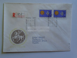 D179687   Suomi Finland Registered Cover    - Cancel TURKU ABO   1971  Sent To Hungary - Covers & Documents